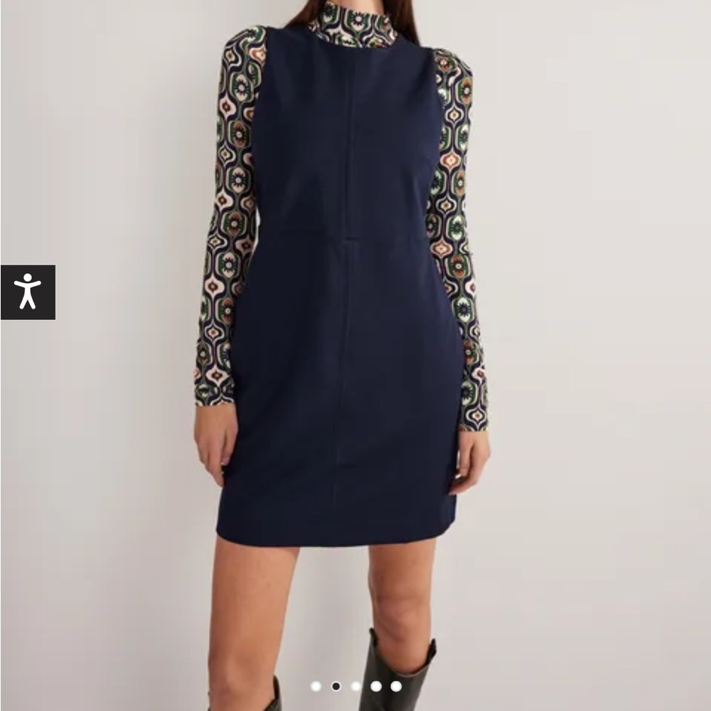NWT Boden navy jersey mini shift dress size 8